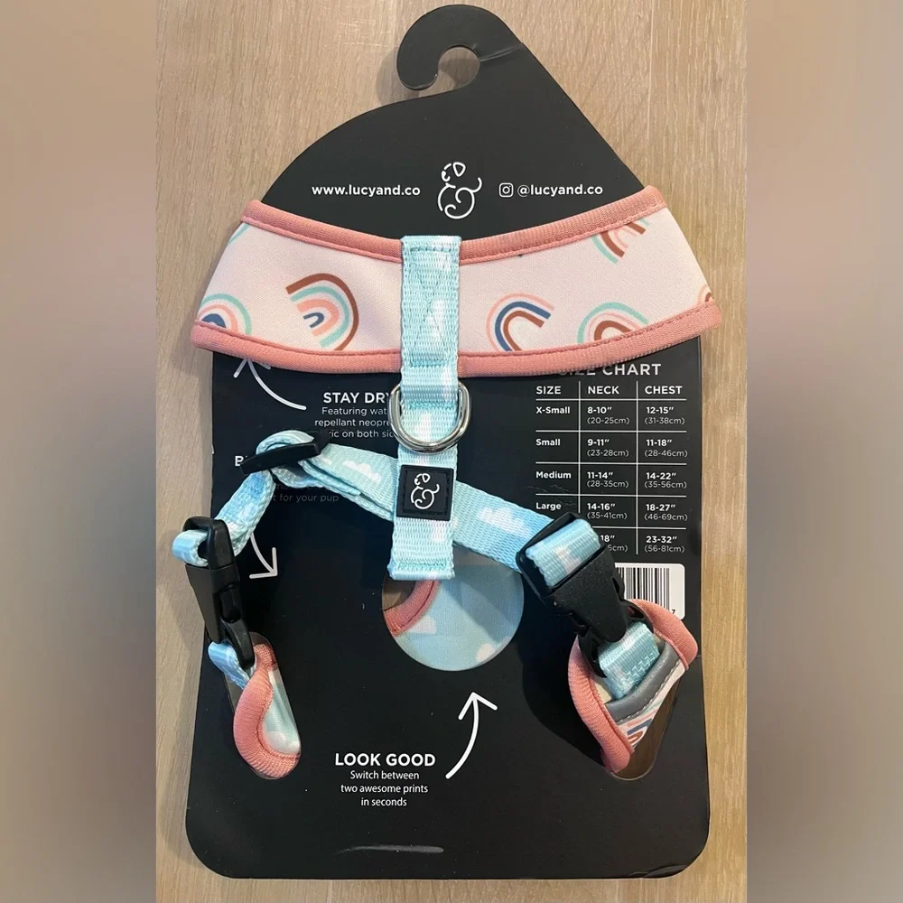 Lucy & Co The In the Clouds Reversible Dog Harness Size S